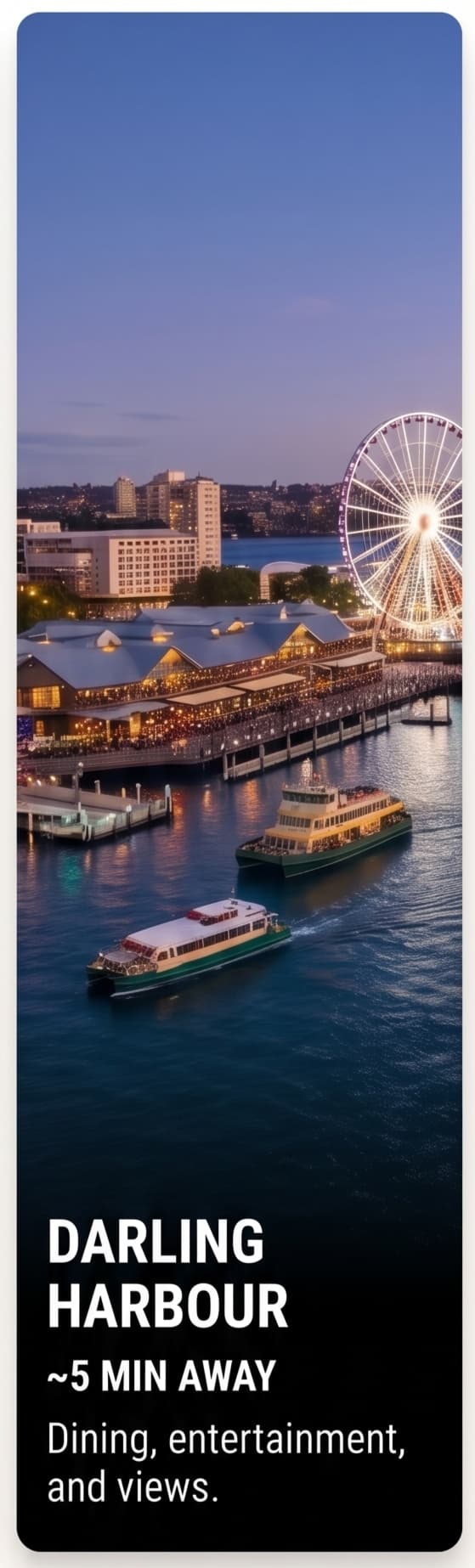 Darling Harbour near Azzurro Hotels