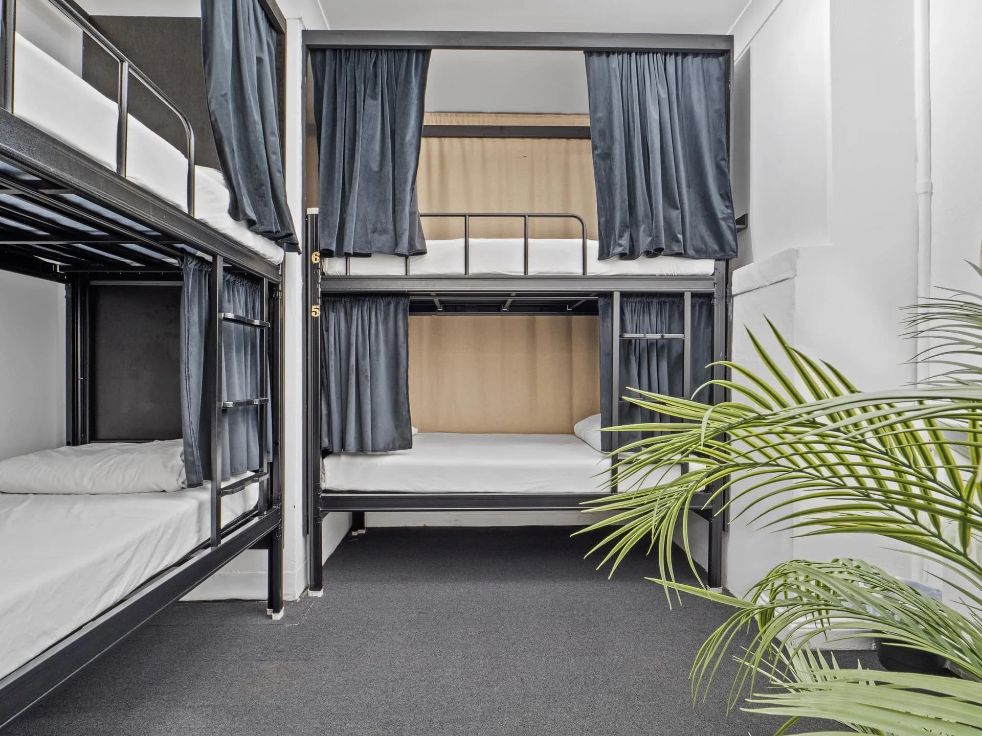 Azzurro pod with privacy curtains